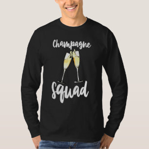Champagne Squad Drinking Party Buddy Tee Women