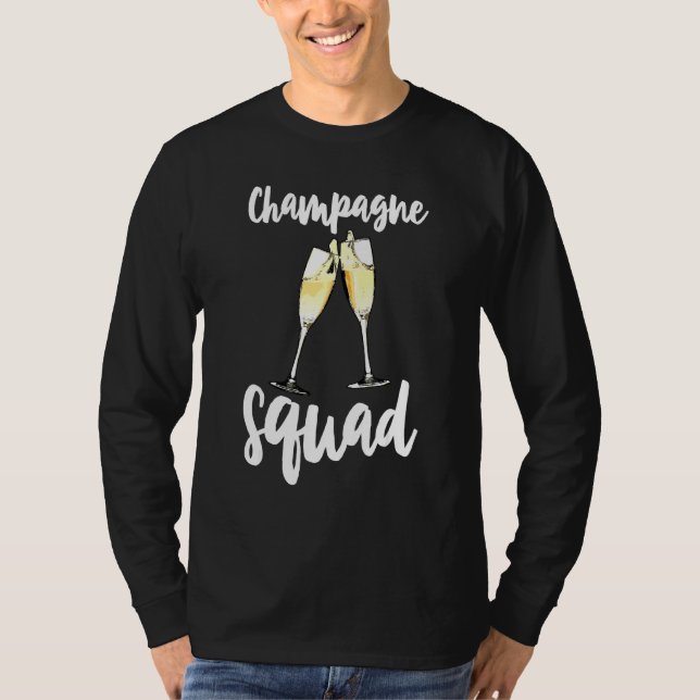 Champagne Squad   Drinking Party Buddy Tee Women (Front)