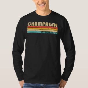Champagne Surname  Retro Vintage 90s Birthday Reun T-Shirt