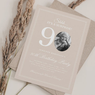 Champagne Surprise 90th Birthday Party Invitation