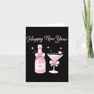 Champagne Swea Martini Coquette Happy New Year Par Card