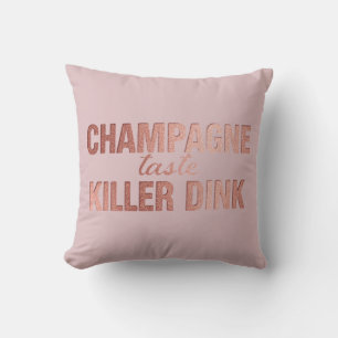 Champagne Taste Killer Dink - Rose Gold Pickleball Cushion