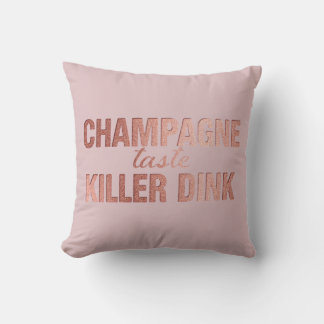 Champagne Taste Killer Dink | Rose Pink Pickleball Cushion