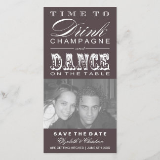 Champagne Theatre Bill SAVE THE DATE Photo Card