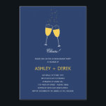 Champagne Toast Engagement Party Invitation<br><div class="desc">Perfect for wedding showers,  engagement parties,  or rehearsal dinners,  these Champagne Toast invitations will charm everyone in your guest list. Matching items are available at papergirlstore.com</div>