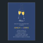 Champagne Toast Engagement Party Invitation<br><div class="desc">Perfect for wedding showers,  engagement parties,  or rehearsal dinners,  these Champagne Toast invitations will charm everyone in your guest list. Matching items are available at papergirlstore.com</div>