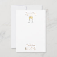 Champagne Toast Engagement Party Thank You