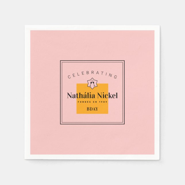 Champagne Toast Napkin (Front)