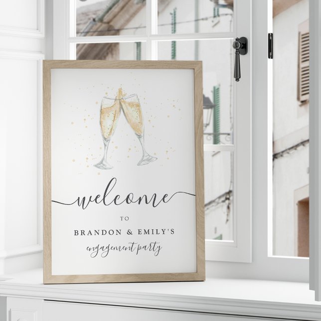 Champagne Toast Personalised Event Welcome Sign (Creator Uploaded)