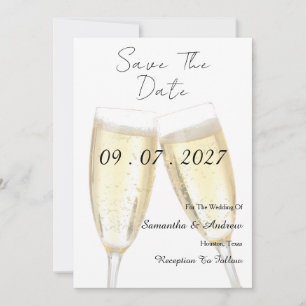 Champagne Toast Save The Date