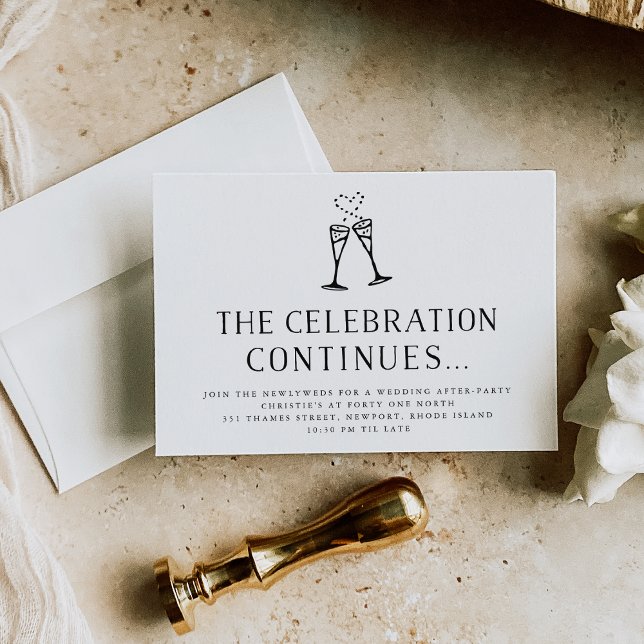 Champagne Toast Wedding After Party Invitation (Creator Uploaded)