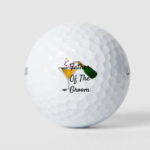Champagne Toast Wedding Father Of Groom Golf Balls