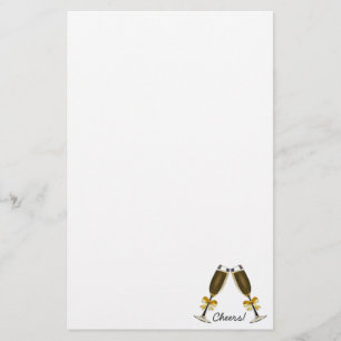 Champagne Toasting Flutes Cheers Stationery