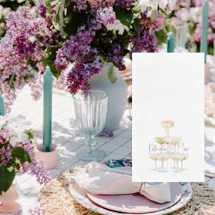 Champagne Tower Lavender Wedding  Napkin