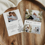 Champagne tower Thank you card photo collage<br><div class="desc">Whimsical french style Photo Card for Wedding Thank You Card. Personalised with your photo,  names and date.

Photo by freepick</div>