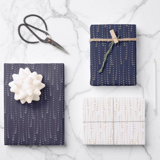 Champagne, Twilight, Midnight New Years Cheers Wrapping Paper Sheet (Front)
