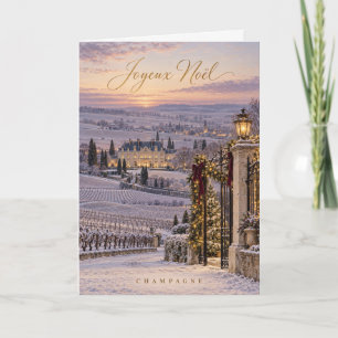 Champagne Vignobles Joyeux Noël Holiday Card