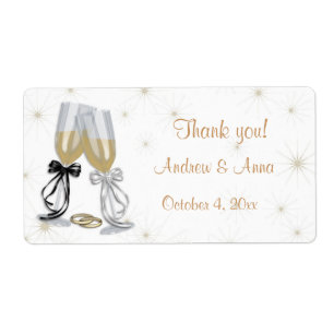 Champagne Wedding Label