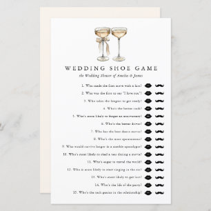 Champagne Wedding Shoe Game Bridal Shower Template