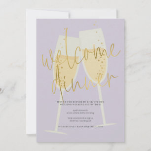 Champagne Welcome Dinner Invitation