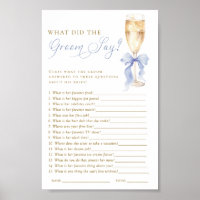 Champagne What Did the Groom Say Game Digital