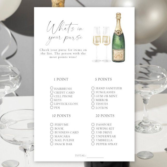 Champagne - What's in your purse game (Creator Uploaded)