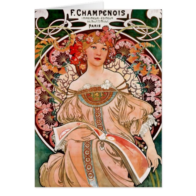 Champagne Woman - F. Champenois Imprimeur (Front)