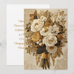 Champagne & Years   Bouquet of Cheer Invitation