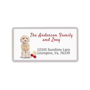 Champaign Cockapoo Family Return Address       Label