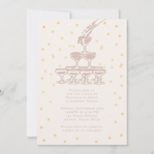 Champaign French Wedding Invitation