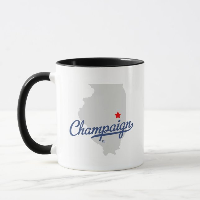 Champaign Illinois IL Shirt Mug (Left)