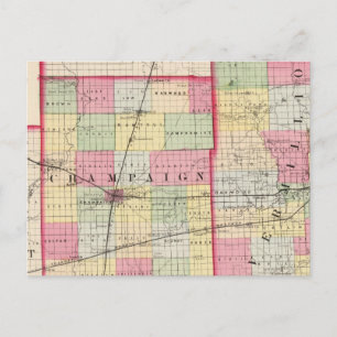 Champaign, Vermillion counties Postcard