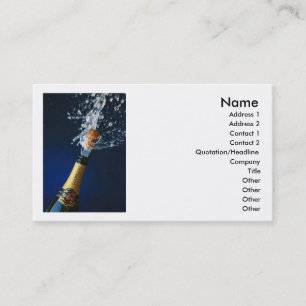 Champaigne Bottle Business Card