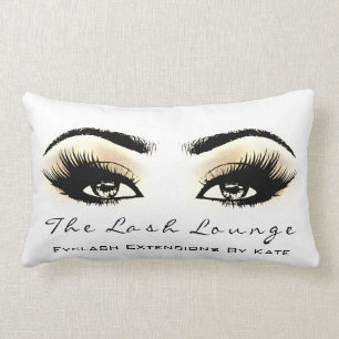 Champaigne Glitter Spa Makeup Lashes Beauty Lumbar Cushion