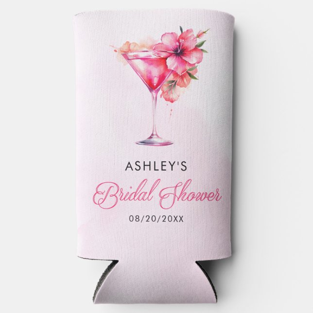 Champange Bridal Shower Seltzer Can Cooler (Front)