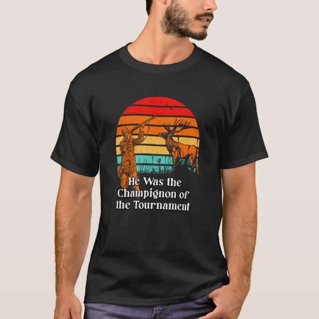 Champignon of the Tournament Mushroom Hunting Cott T-Shirt (Front)