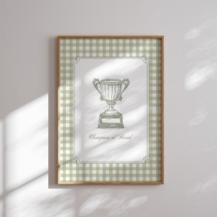 Champion at Heart Vintage Trophy Wall Art