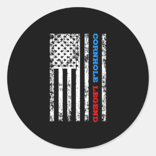 Champion Bean Bag Corn Hole Toss Gift Classic Round Sticker