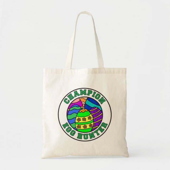 Champion Egg Hunter Easter Egg Hunt Tote Bag (Front)
