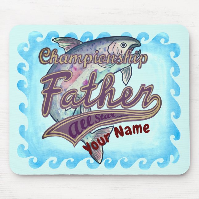 Champion Fishing Dad  custom name Mouse Pad (Front)