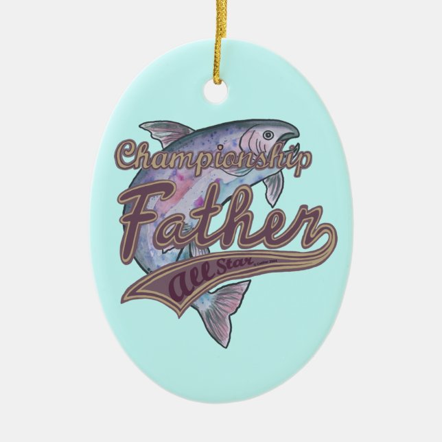 Champion Fishing Father  ornament  (Front)