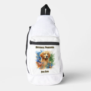 Champion Golden Retriever Sparkles With Trophy Sling Bag