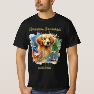 Champion Golden Retriever Sparkles With Trophy T-Shirt