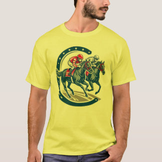 Champion Horse and Jockey Logo for Event Banners T-Shirt