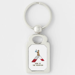 Champion king of the mountain dog agility funny key ring