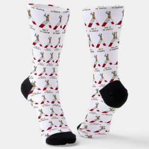 Champion king of the mountain dog agility funny socks