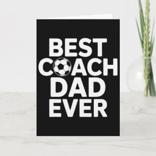 Champion Mentor Best Coach Dad Ever Soccer Coach Card