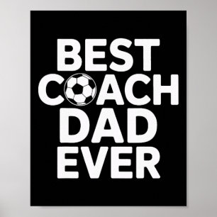 Champion Mentor Best Coach Dad Ever Soccer Coach  Poster