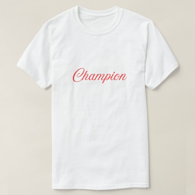Champion Mindset Motivational Typography T-Shirt (Design Front)