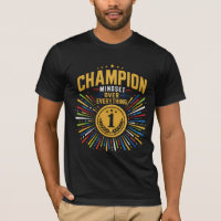 Champion Mindset Over Everything Gold Medal Typogr